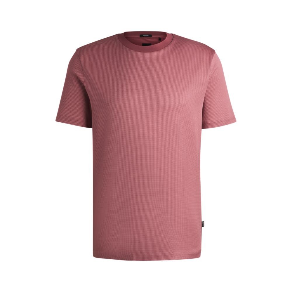 Hugo Boss Tiburt Regular-Fit Short Sleeve T-Shirt Open Red Medium